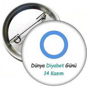 14 Kasım Dünya Diyabet Günü Rozeti